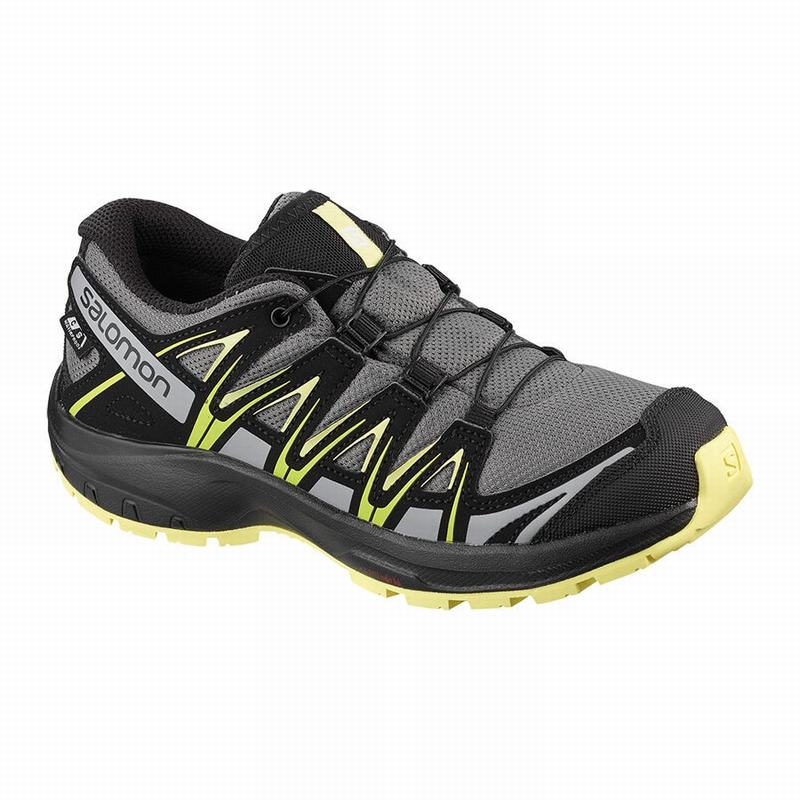 Salomon Israel XA PRO 3D CLIMASALOMON™ WATERPROOF - Kids Trail Running Shoes - Black (SRXG-24879)